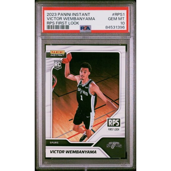 Graded 2023 Panini Instant RPS First Look Victor Wembanyama #RPS1 Rookie RC Basketball Card PSA 10 Gem Mint