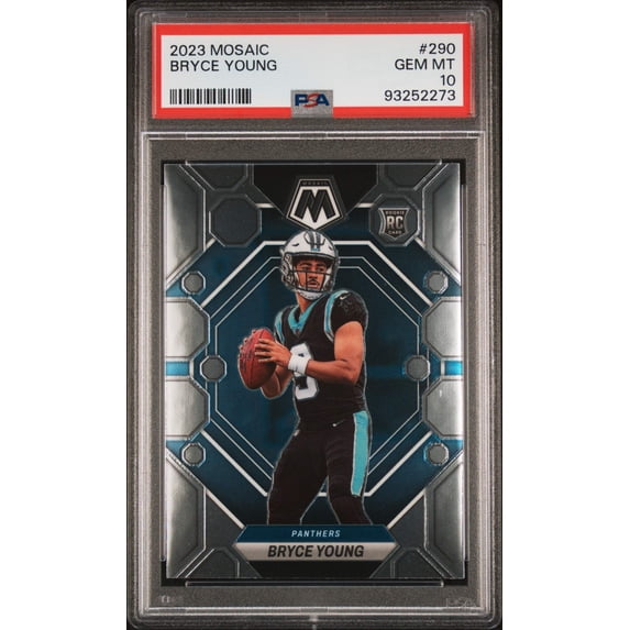 Graded 2023 Panini Mosaic Bryce Young #290 Rookie RC Football Card PSA 10 Gem Mint