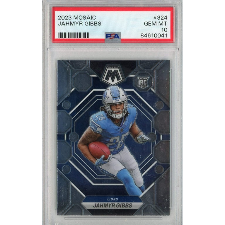 Graded 2023 Panini Mosaic Jahmyr Gibbs #324 Rookie RC Football