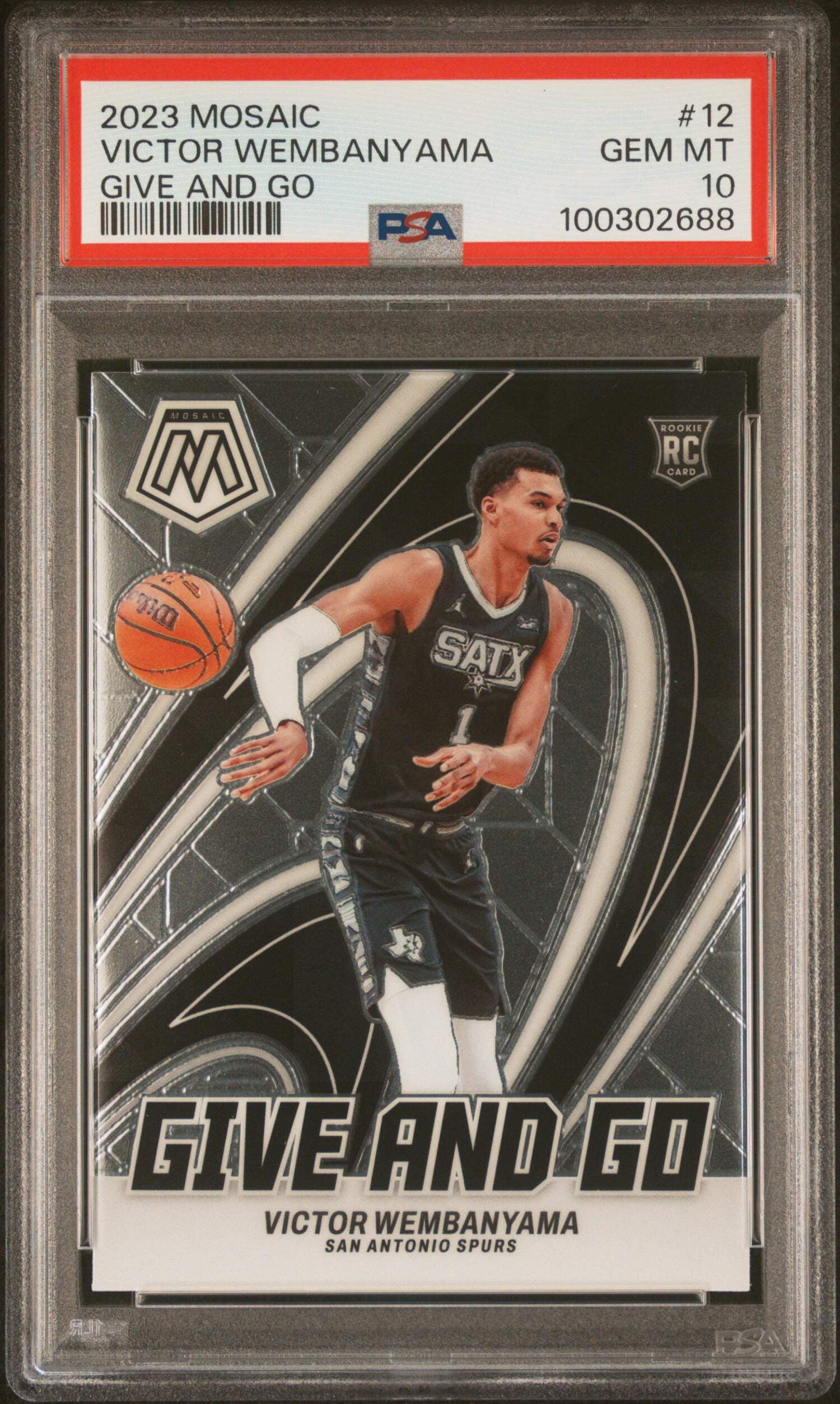 Victor Wembanyama Rookie Panini Instant PSA 8 Spurs