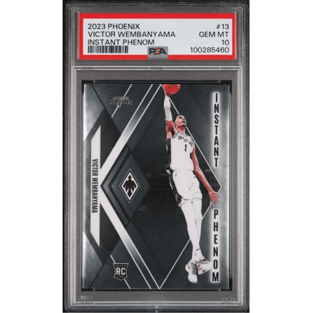 Graded 2023 Panini Phoenix Victor Wembanyama #13 Instant Phenom Rookie RC Basketball Card PSA 10 Gem Mint