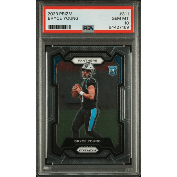Graded 2023 Panini Prizm Bryce Young #311 Rookie RC Football Card PSA 10 Gem Mint