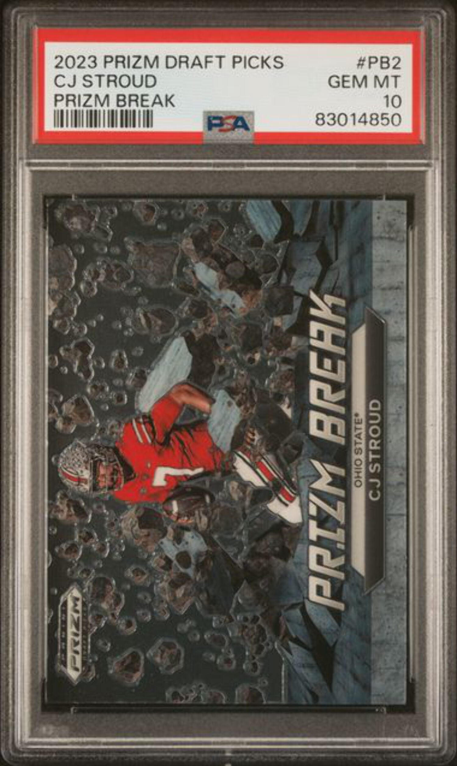 Graded 2023 Panini Prizm DP CJ Stroud #PB2 Prizm Break Rookie RC Football Card PSA 10 Gem Mint