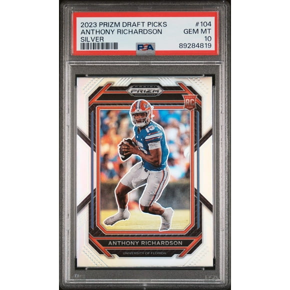 Graded 2023 Panini Prizm Draft Picks Anthony Richardson #104 Silver Rookie RC Football Card PSA 10 Gem Mint