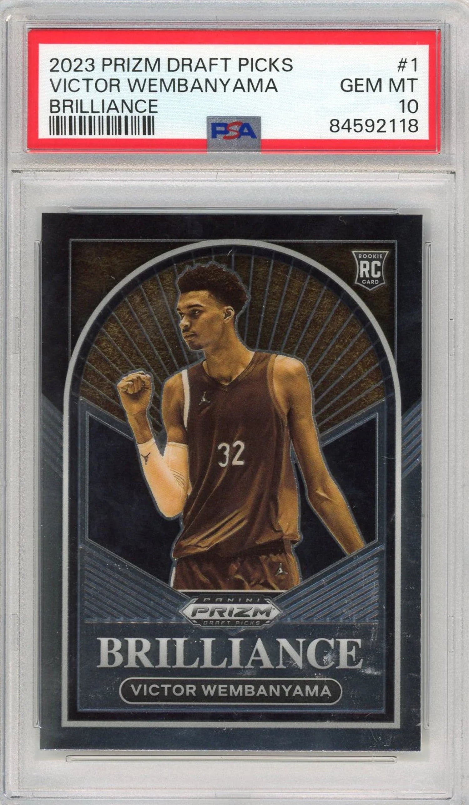 Graded 2023 Panini Prizm Draft Picks Victor Wembanyama #1 