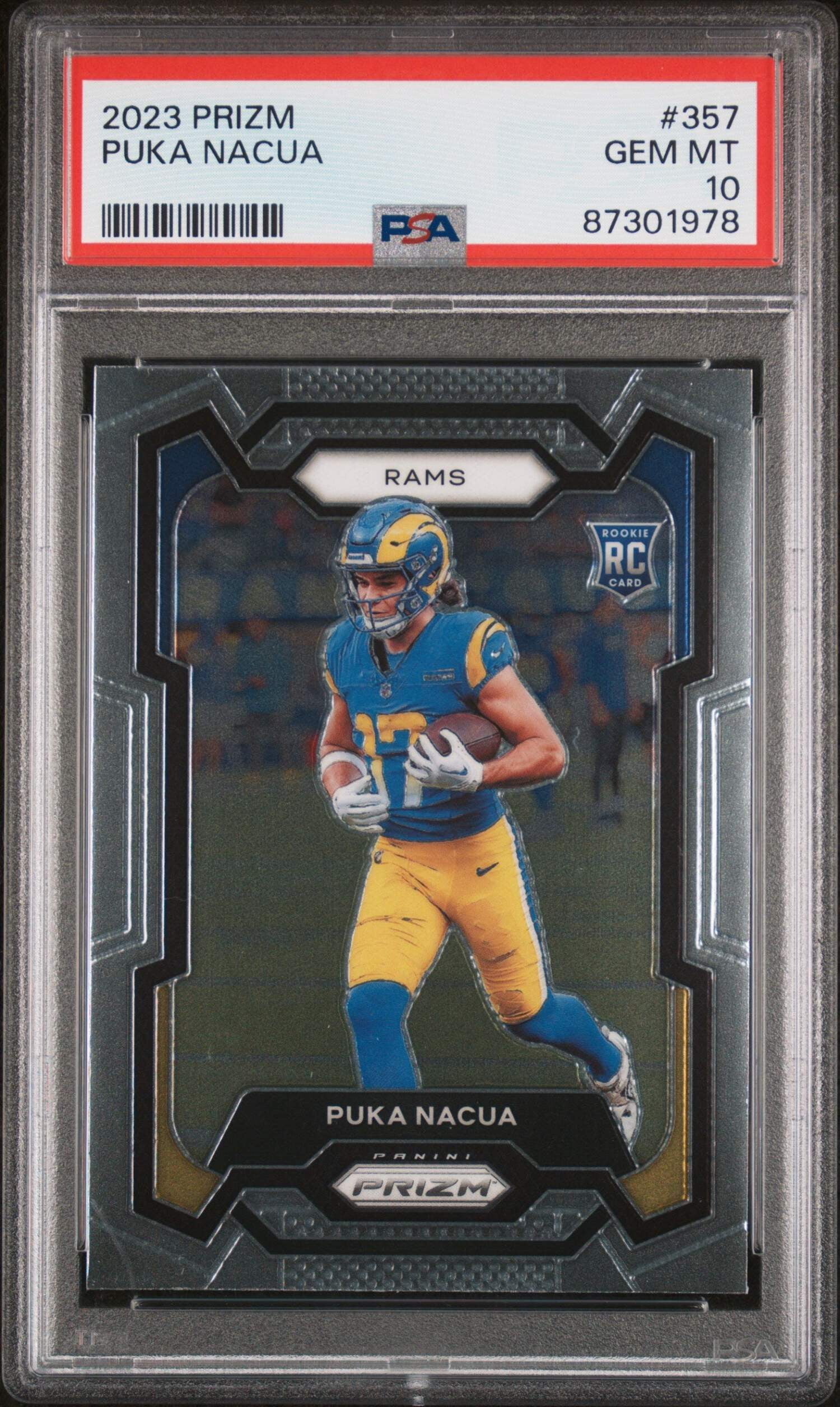 Puka Nacua Prizm RC Card | Card protection for game stores