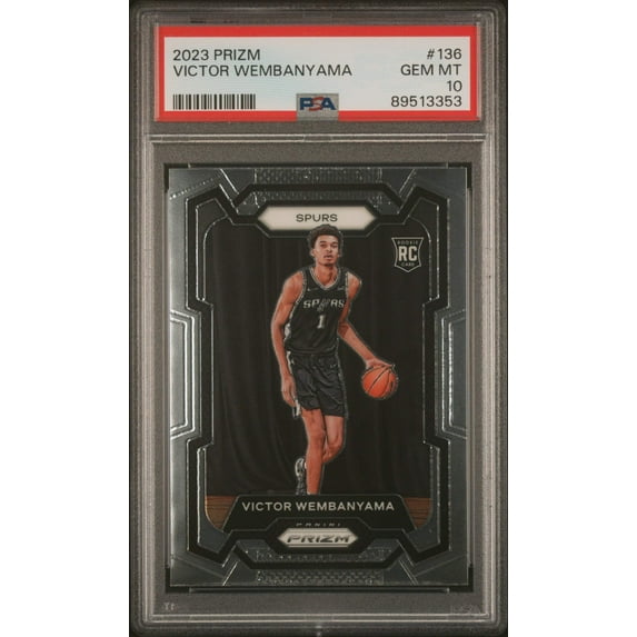 Graded 2023 Panini Prizm Victor Wembanyama #136 Rookie RC Basketball Card PSA 10 Gem Mint