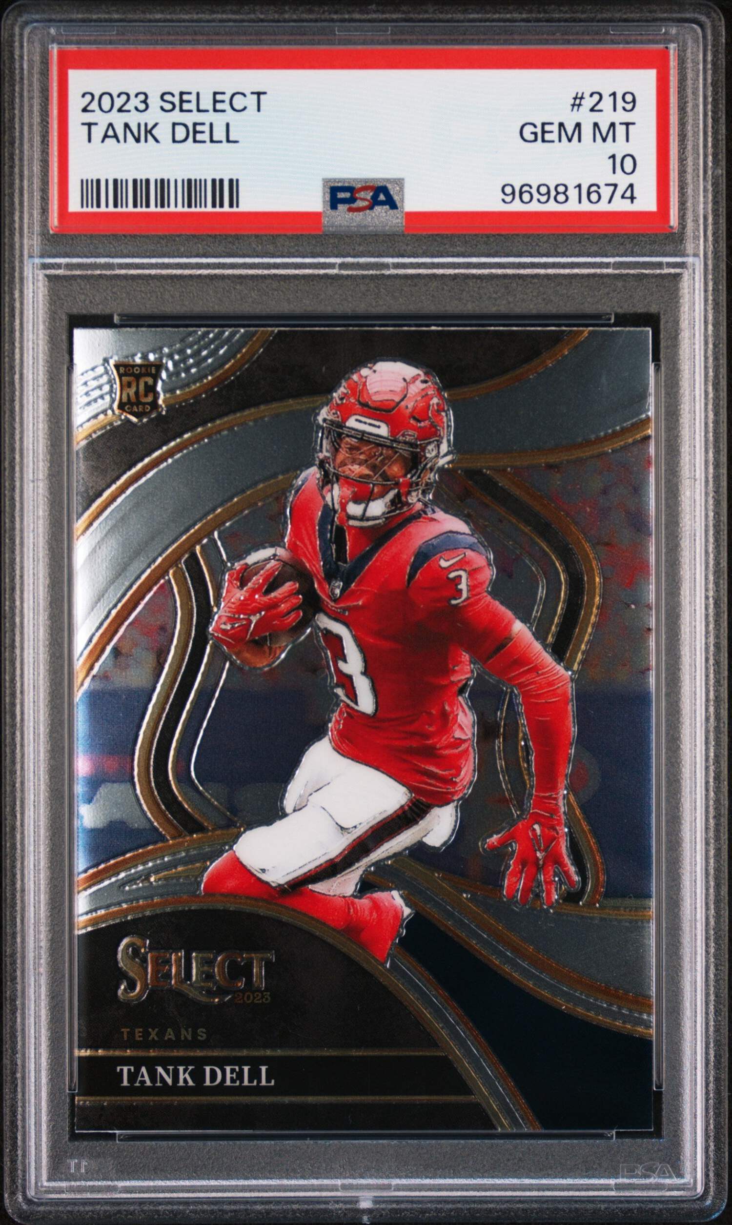 Graded 2023 Panini Select Tank Dell #219 Rookie RC Football Card PSA 10 ...