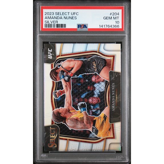 Graded 2023 Panini Select UFC Amanda Nunes #204 Silver PSA 10