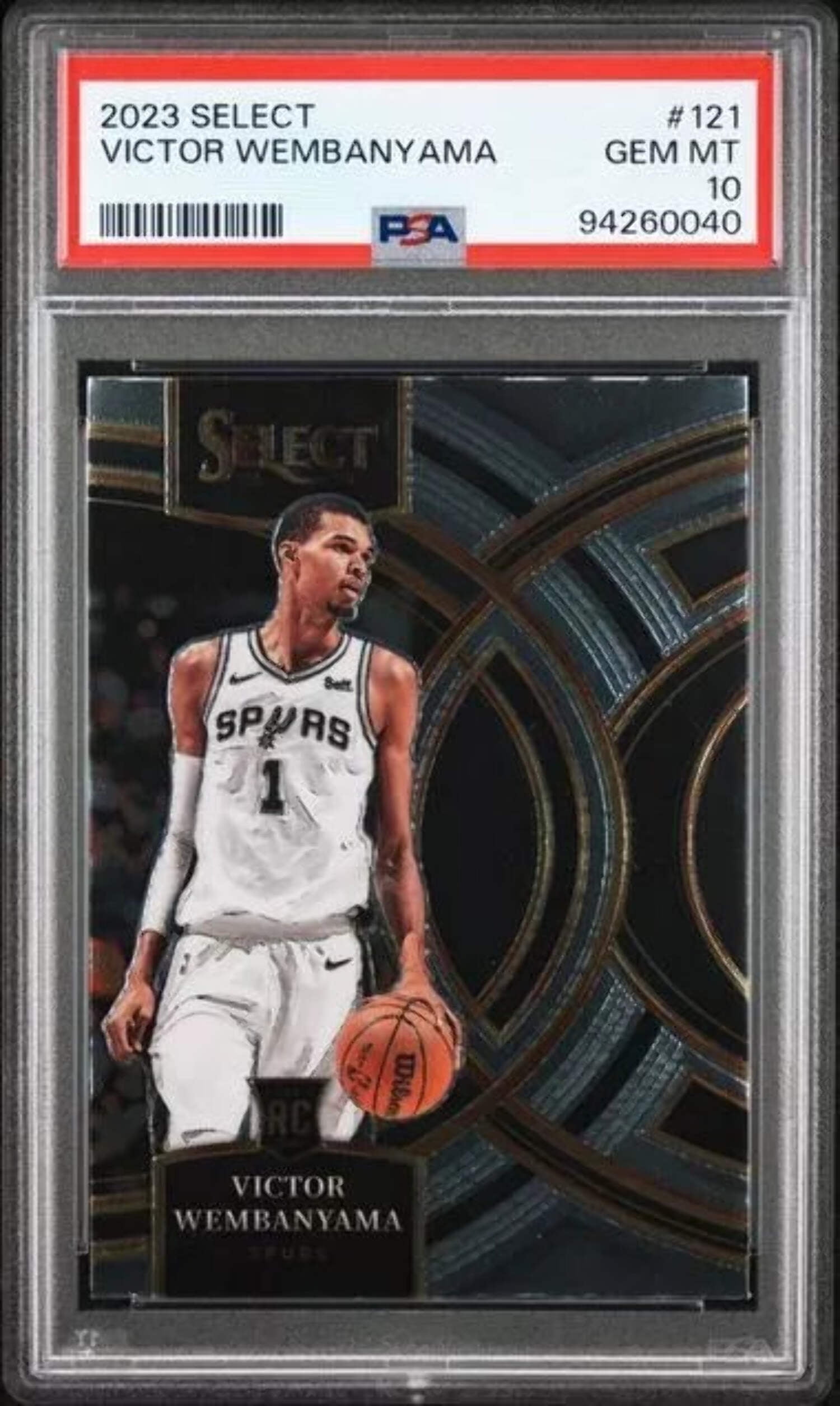 Graded 2023 Panini Select Victor Wembanyama #121 Rookie RC 