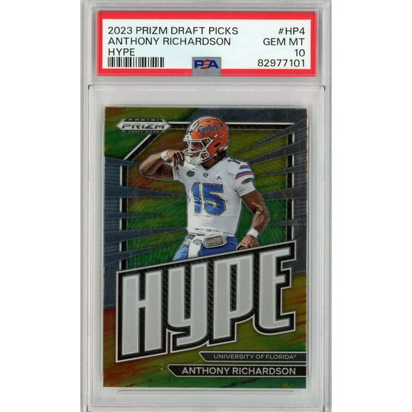 Graded 2023 Prizm Draft Picks Anthony Richardson #HP4 Hype Rookie RC Football Card PSA 10 Gem Mint