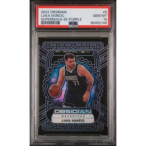 Graded 2023 Select Electric Etch Purple Luka Doni #5 Dallas Mavericks PSA 10 Basketball Card