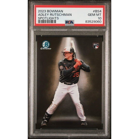 Graded 2023 Topps Bowman Adley Rutschman #BS4 Spotlights Rookie RC Baseball Card PSA 10 Gem Mint