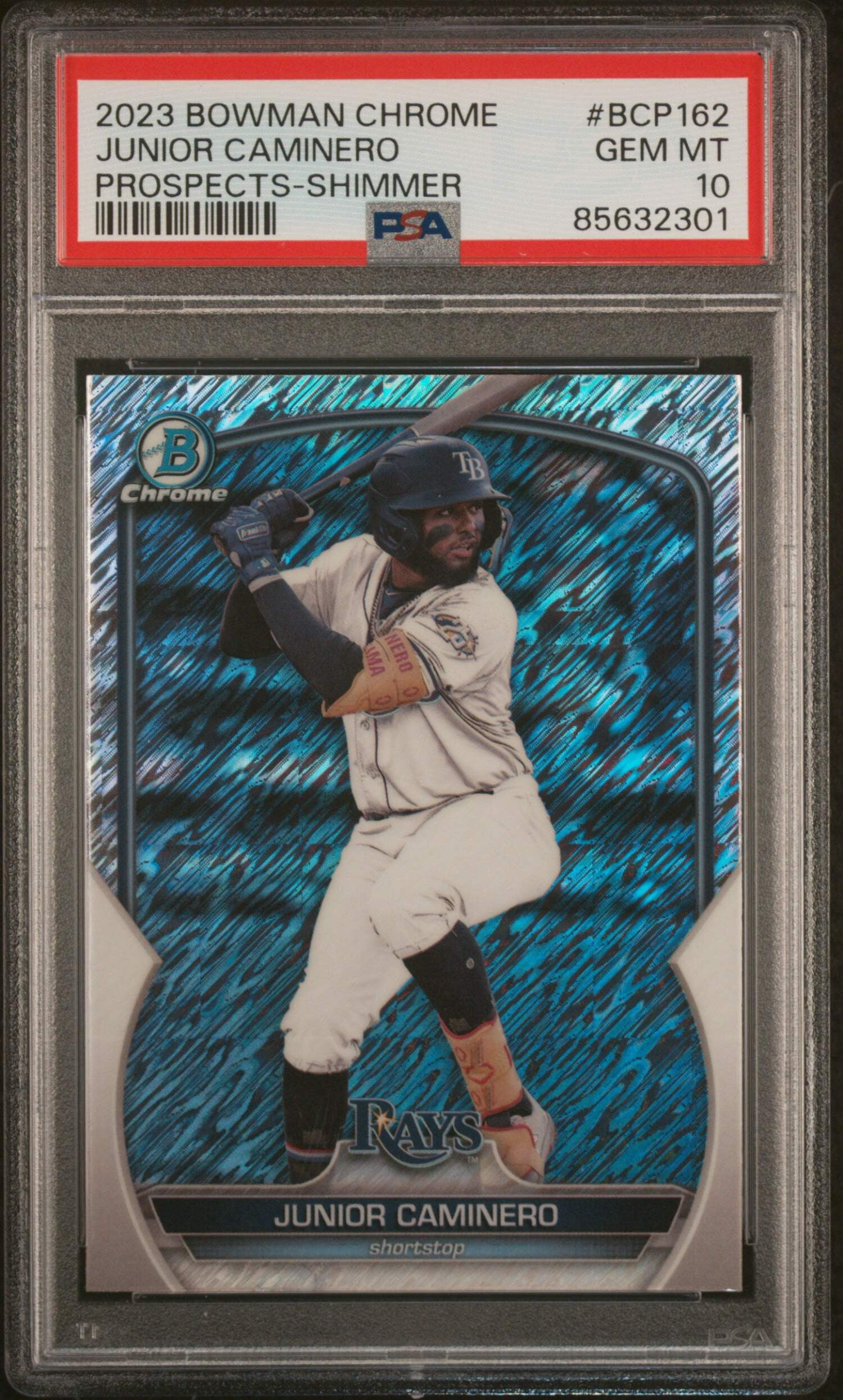 Graded 2023 Topps Bowman Chrome Junior Caminero #BCP162 Prospects 
