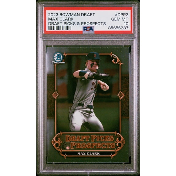 Graded 2023 Topps Bowman Draft Max Clark #DPP2 Draft Picks & Prospects Rookie RC Baseball Card PSA 10 Gem Mint