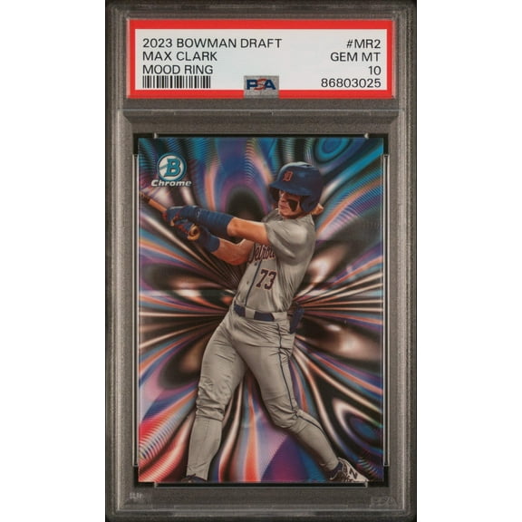 Graded 2023 Topps Bowman Draft Max Clark #MR2 Mood Ring Rookie RC Baseball Card PSA 10 Gem Mint