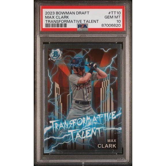 Graded 2023 Topps Bowman Draft Max Clark #TT10 Transformative Talent Rookie RC Baseball Card PSA 10 Gem Mint
