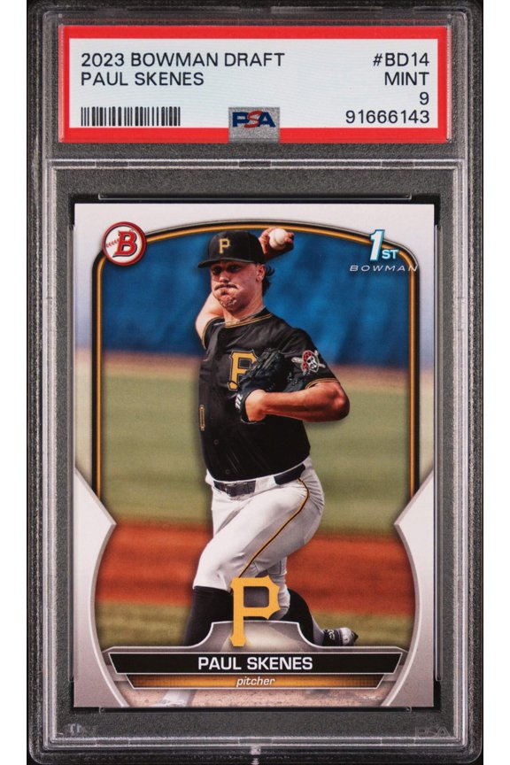 Graded 2023 Topps Bowman Draft Paul Skenes #BD14 Rookie RC Baseball Card PSA 9 Mint