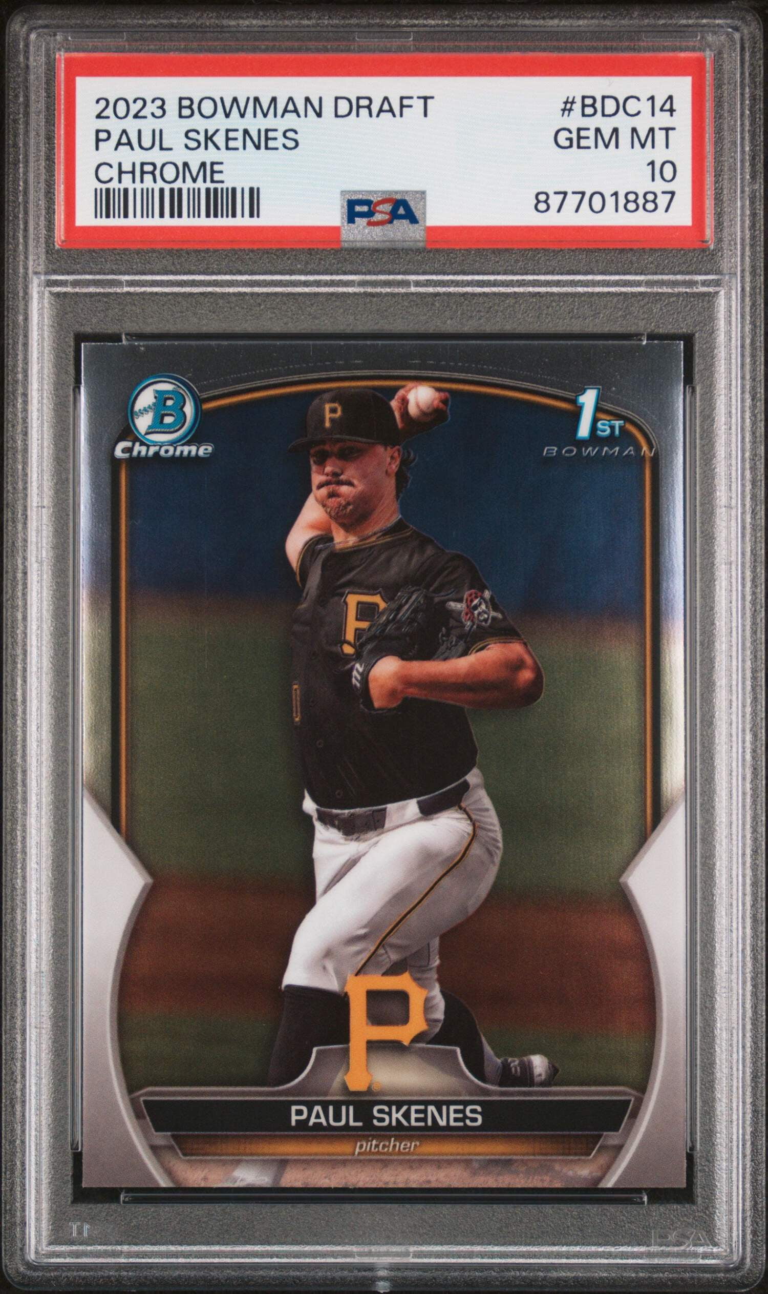 Graded 2023 Topps Bowman Draft Paul Skenes #BDC14 Chrome Graded 2023 Topps Bowman Draft Paul Skenes #BDC14 Chrome