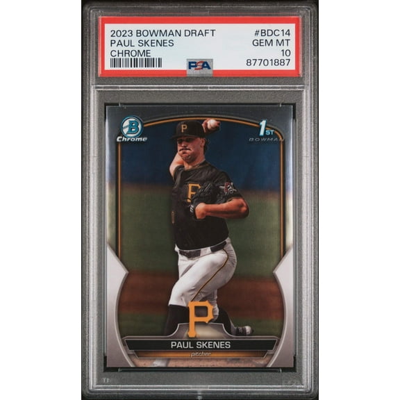 Graded 2023 Topps Bowman Draft Paul Skenes #BDC14 Chrome Rookie RC Baseball Card PSA 10 Gem Mint