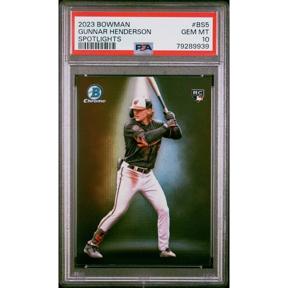Graded 2023 Topps Bowman Gunnar Henderson #BS5 Spotlights Rookie RC Baseball Card PSA 10 Gem Mint