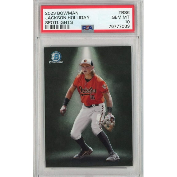 Graded 2023 Topps Bowman Jackson Holliday #BS6 Spotlights Rookie RC Baseball Card PSA 10 Gem Mint