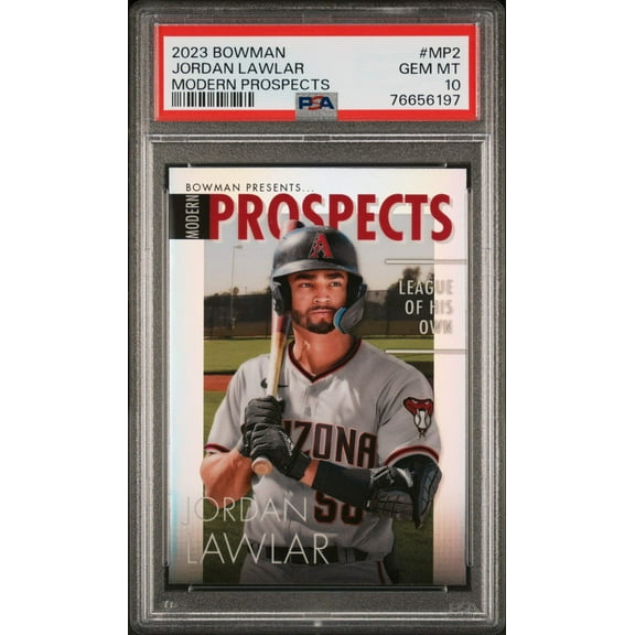 Graded 2023 Topps Bowman Jordan Lawler #MP2 Modern Prospects Rookie RC Baseball Card PSA 10 Gem Mint