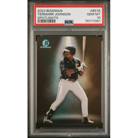 Graded 2023 Topps Bowman Termarr Johnson #BS16 Spotlights Rookie RC Baseball Card PSA 10 Gem Mint