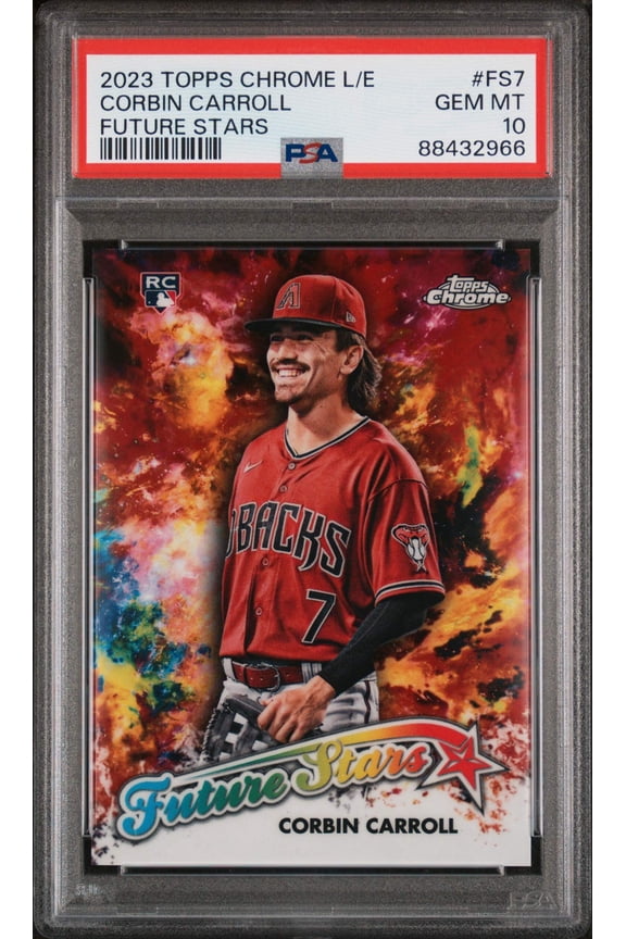 Graded 2023 Topps Chrome Logofractor Edition Corbin Carroll #FS7 Rookie RC Baseball Card PSA 10 Gem Mint