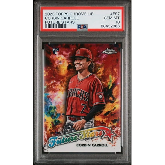 Graded 2023 Topps Chrome Logofractor Edition Corbin Carroll #FS7 Rookie RC Baseball Card PSA 10 Gem Mint