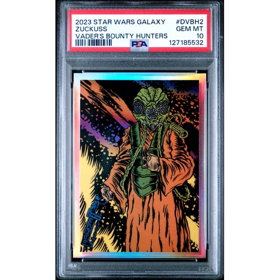 Graded 2023 Topps Chrome Star Wars Galaxy Darth Vader's Bounty Hunters Zuckuss #DVBH2 PSA 10