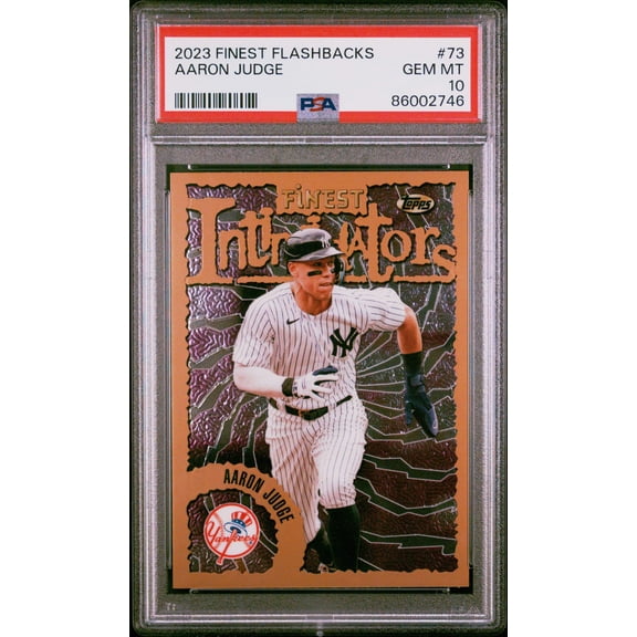 Graded 2023 Topps Finest Flashbacks Aaron Judge #73 Baseball Card PSA 10 Gem Mint