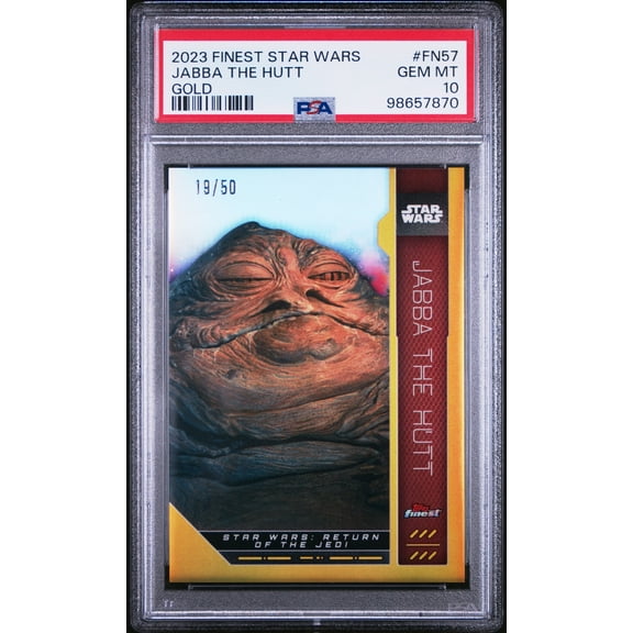 Graded 2023 Topps Finest Star Wars Jabba The Hutt #FN57 PSA 10