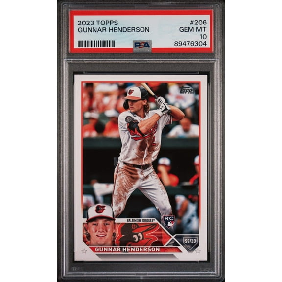 Graded 2023 Topps Gunnar Henderson #206 Rookie RC Baseball Card PSA 10 Gem Mint