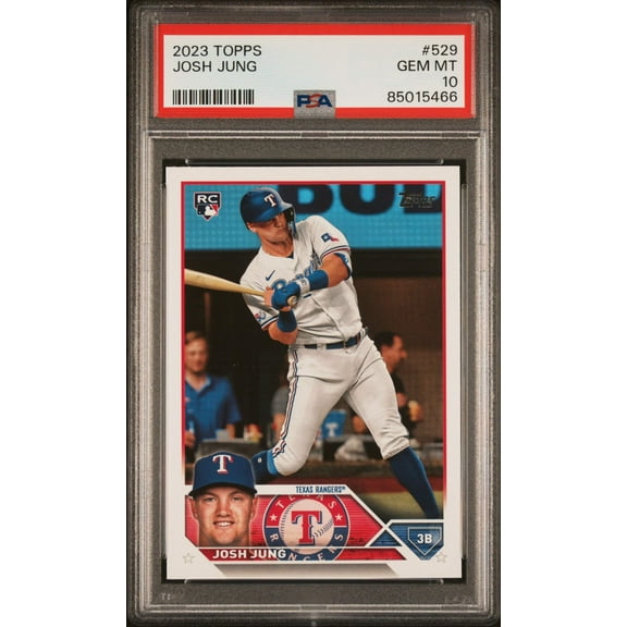Graded 2023 Topps Josh Jung #529 Rookie RC Baseball Card PSA 10 Gem Mint