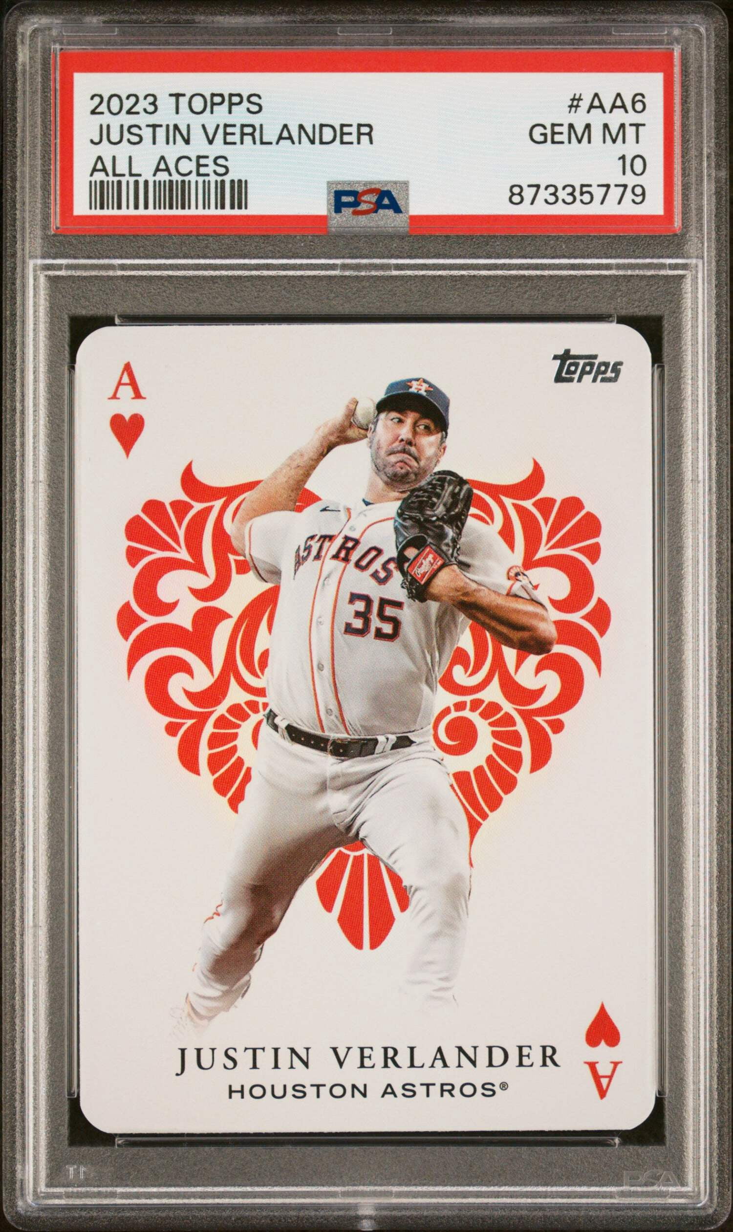 Graded 2023 Topps Justin Verlander #AA6 All Aces Baseball Card PSA 