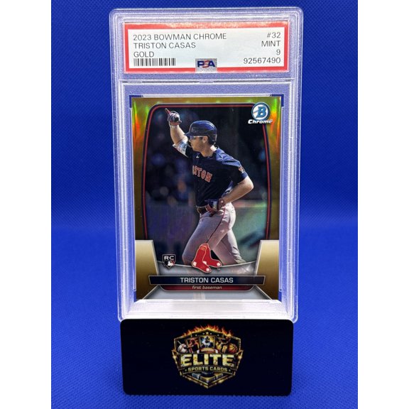 Graded 2023 Topps MLB Players Clubhouse Exclusive Gold SN #32 Triston Casas PSA 9 Red Sox Baseball Card