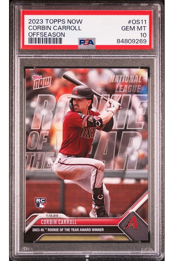 Graded 2023 Topps Now Corbin Carroll #OS11 Offseason Rookie RC Baseball Card PSA 10 Gem Mint