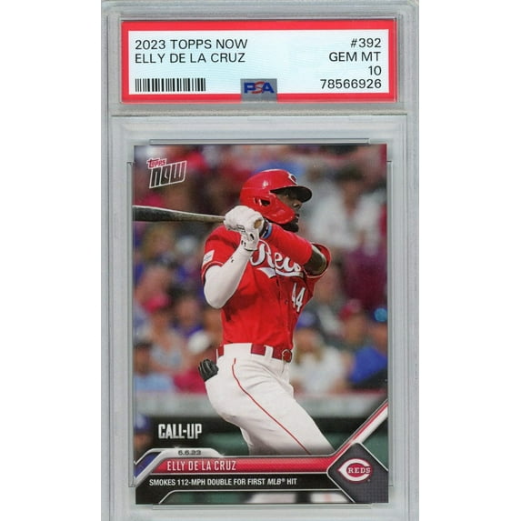 Graded 2023 Topps Now Elly De La Cruz #392 Rookie RC Baseball Card PSA 10 Gem Mint