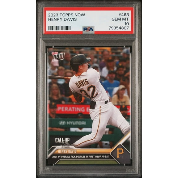 Graded 2023 Topps Now Henry Davis #468 Rookie RC Baseball Card PSA 10 Gem Mint