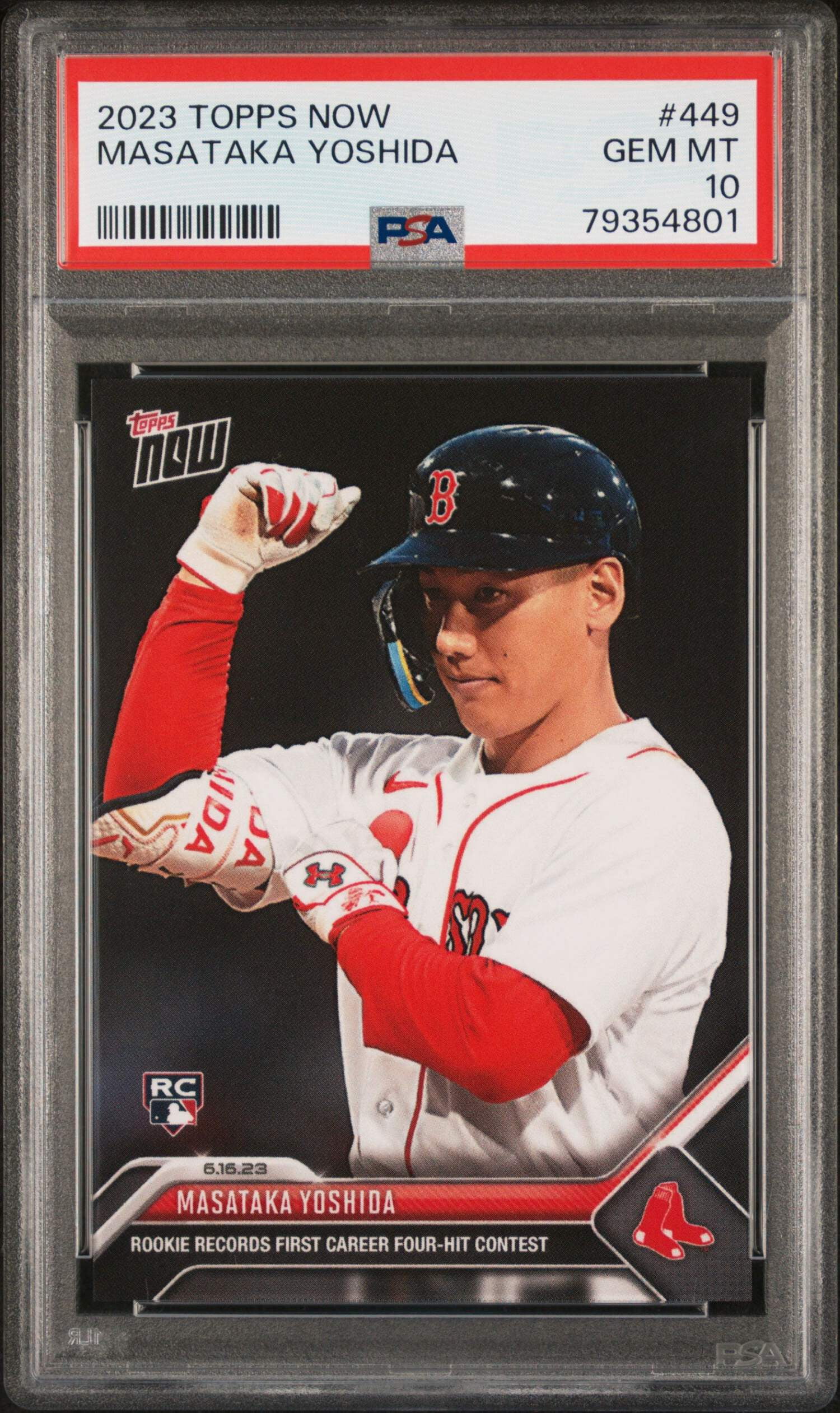 ゲームセンター・ゲームカード Topps Now Masataka Yoshida RC PSA WBC Graded 2023 Topps Now Masataka Yoshida #449 Rookie RC