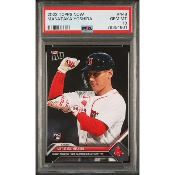 Graded 2023 Topps Now Masataka Yoshida #449 Rookie RC Baseball Card PSA 10 Gem Mint