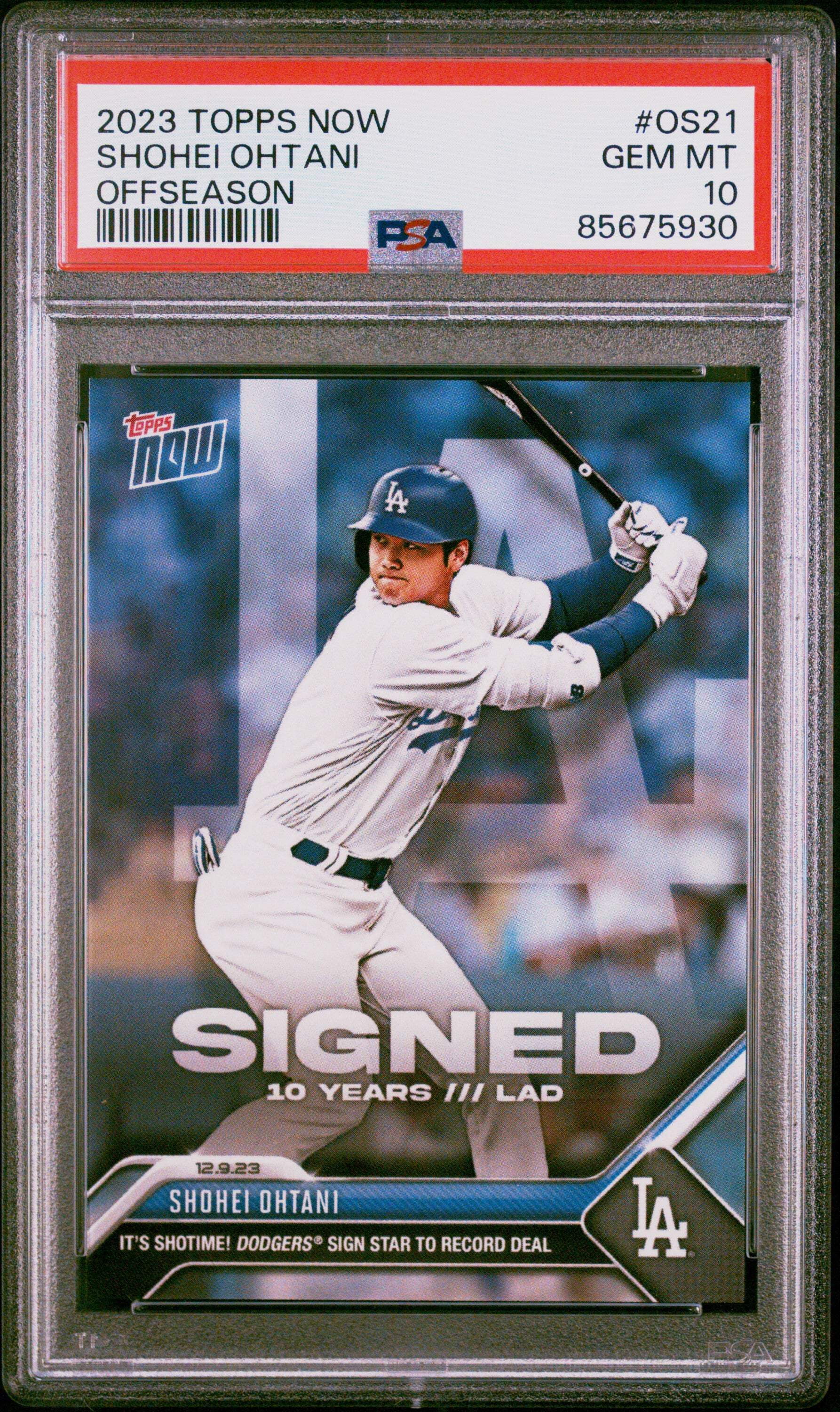PSA10! 2023 TOPPS NOW OS21 ドジャース 大谷翔平 カード MLB
