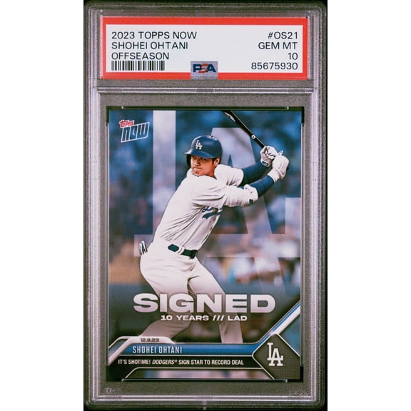Graded 2023 Topps Now Shohei Ohtani #OS21 Offseason Baseball Card PSA 10 Gem Mint