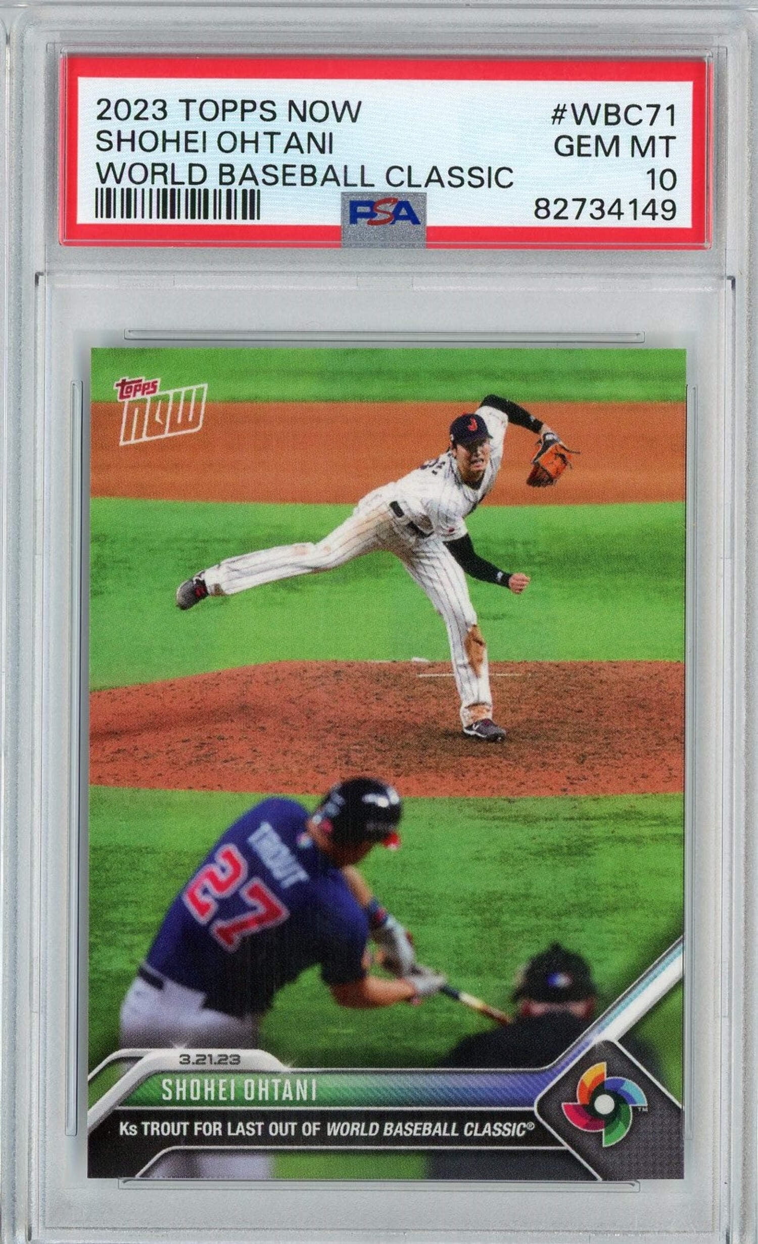 PSA10 Topps Now WBC Ohtani 大谷翔平 大谷 Mike Trout トラウト 決勝
