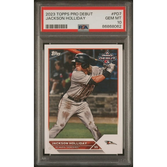 Graded 2023 Topps Pro Debut Jackson Holliday #PD7 Rookie RC Baseball Card PSA 10 Gem Mint