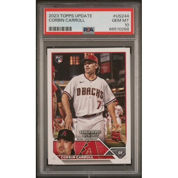 Graded 2023 Topps Update Corbin Carroll #US244 Rookie RC Baseball Card PSA 10 Gem Mint