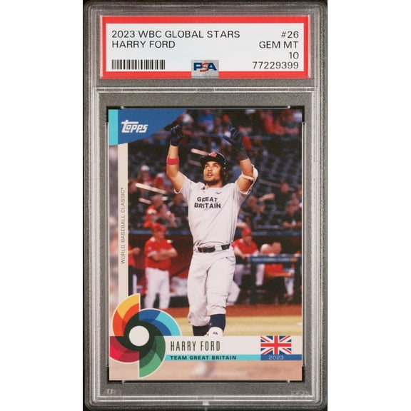 Graded 2023 Topps WBC Global Stars Harry Ford #26 Rookie RC Baseball Card PSA 10 Gem Mint
