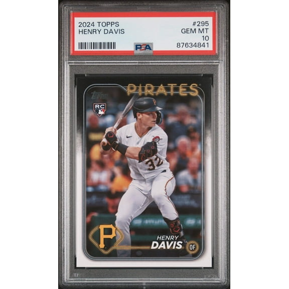 Graded 2024 Henry Davis #295 Rookie RC Baseball Card PSA 10 Gem Mint