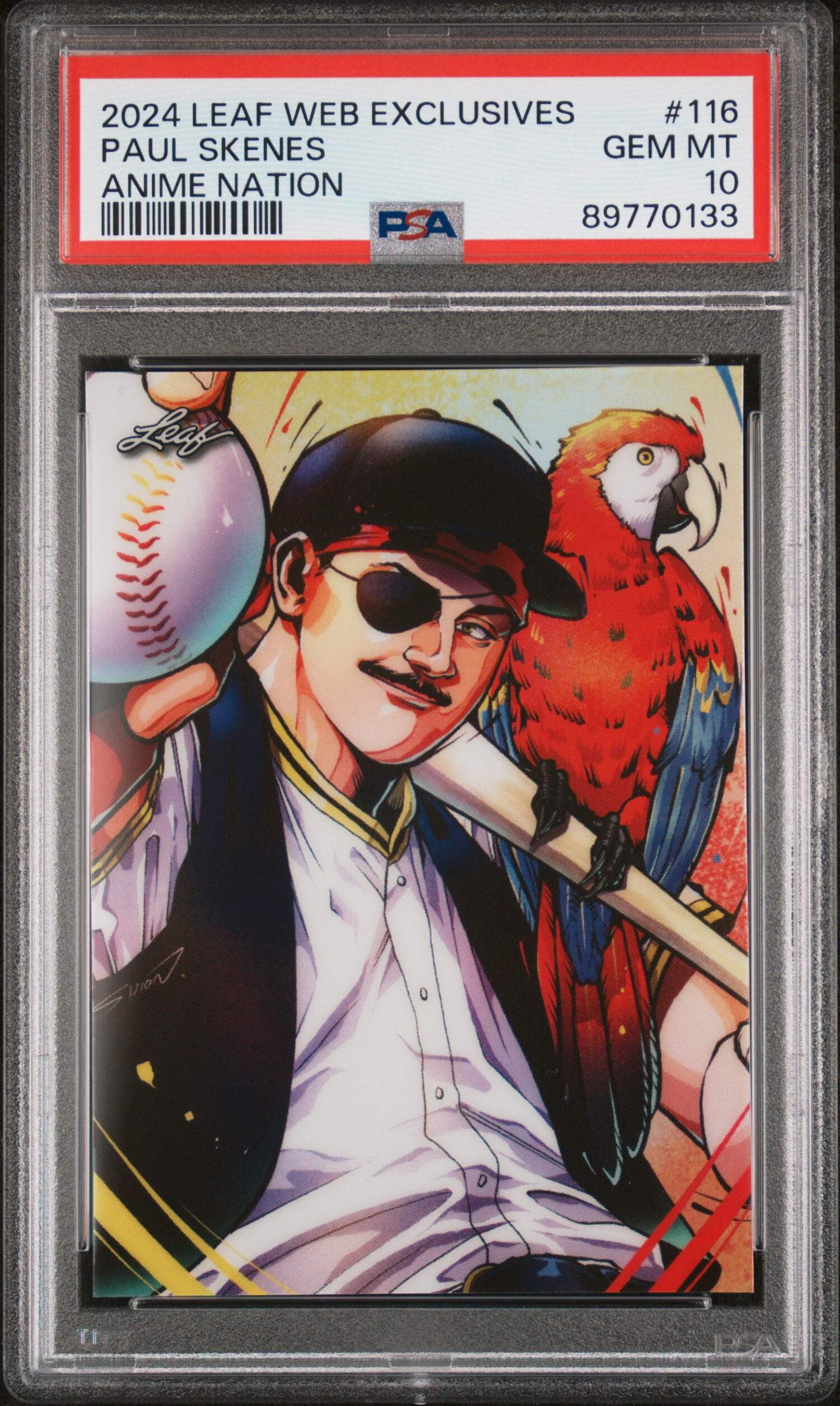Graded 2024 Leaf Web Exclusives Paul Skenes #116 Anime Nation 